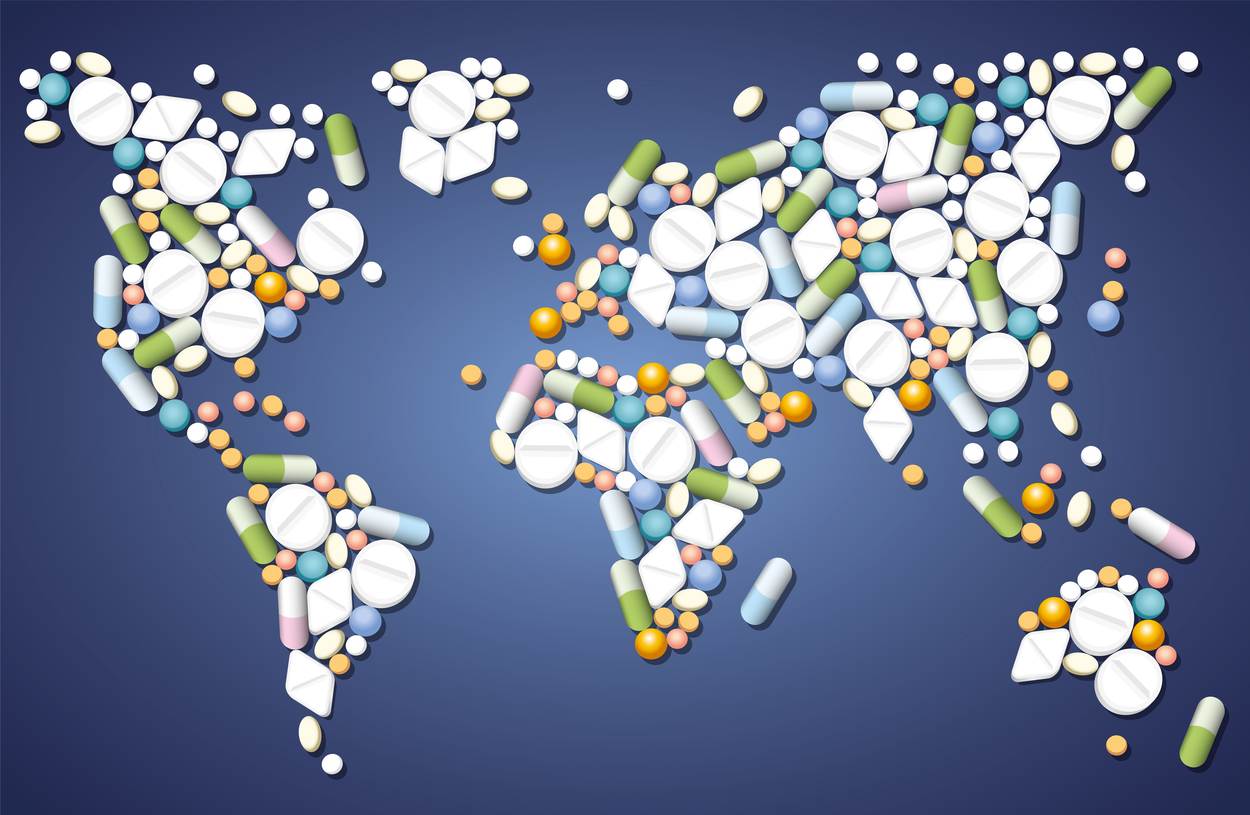 World map medicines