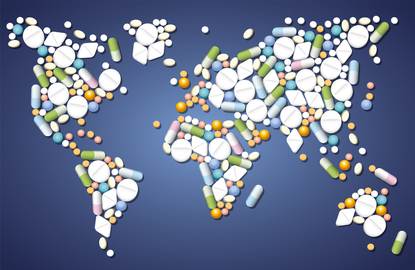 World map medicines